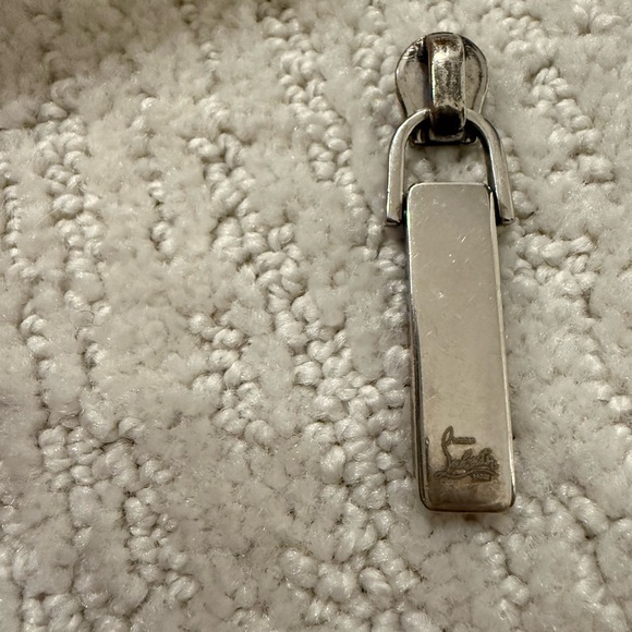 Christian Louboutin studded card coin wallet black red - Picture 10 of 15